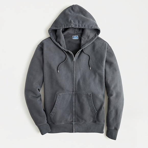 J. Crew Other - Garment-dyed french terry full-zip hoodie